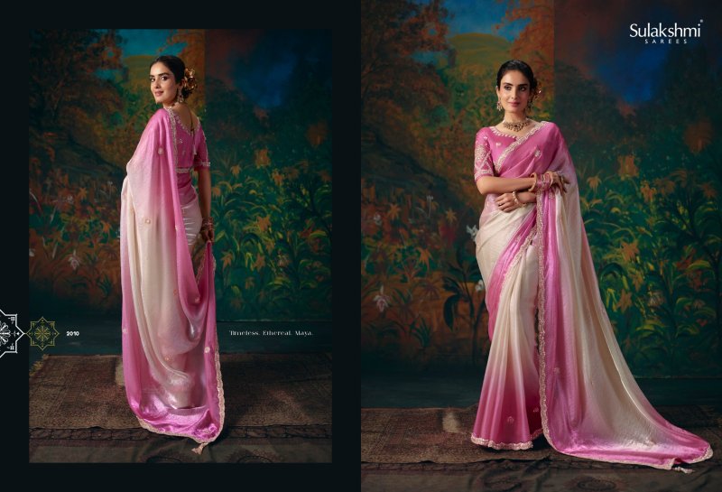 Virasat Vol 2 By Sulakshmi Fancy Fabric Beads And Border Work Saree